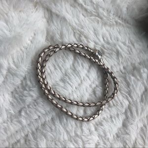 Pandora Leather Wrap Bracelet Size 7.5
